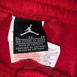 red Jordan sweatpants